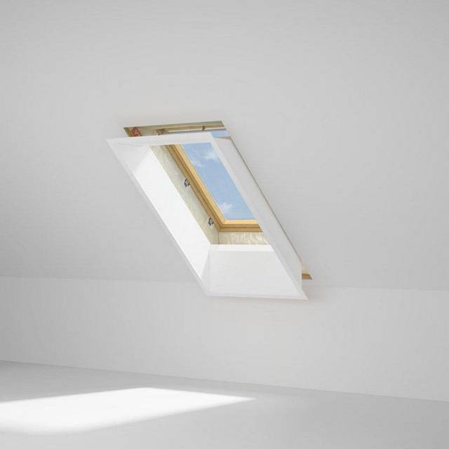 Velux Prefabricerade Smyg Takfönster Vitt 940x1400 Trä 3-glas