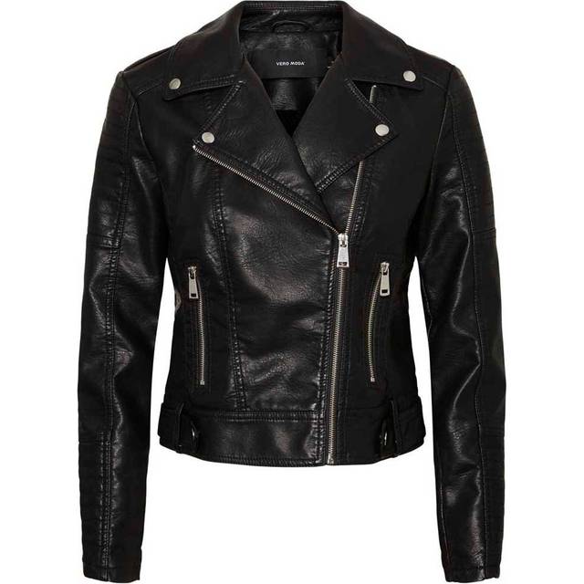 Vero Moda Coated Skinnjacka - Svart