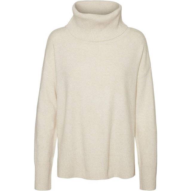 Vero Moda Doffy Cowl Neck Sweater, Birch/Detail Melange