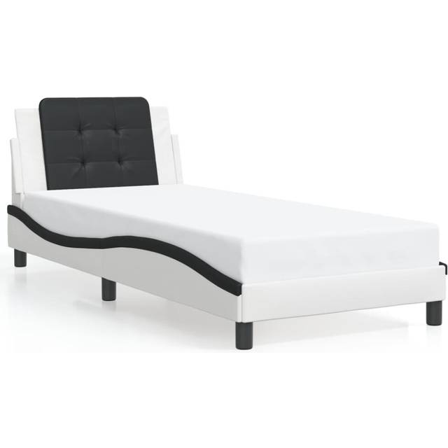 vidaXL Med Huvudgavel 90x190 cm Konstläder Ställbar säng