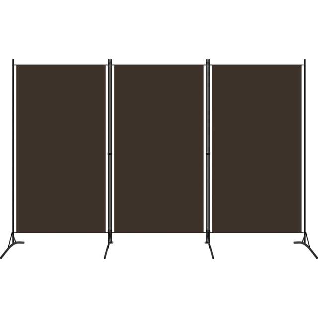 vidaXL Rumsavdelare 3 Paneler Brun 260x180cm