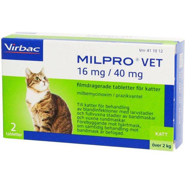 Virbac Milpro Vet 16mg/40mg 2 tabletter