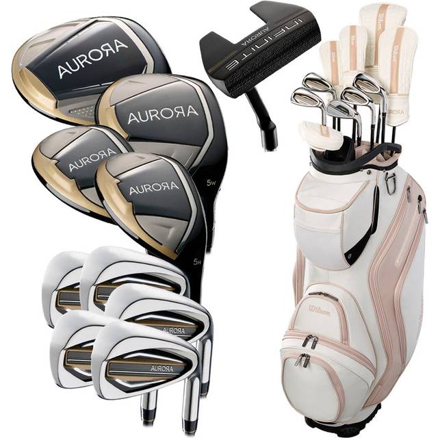 Wilson Aurora Ladies Rh Cart Set Golfklubbor Cream