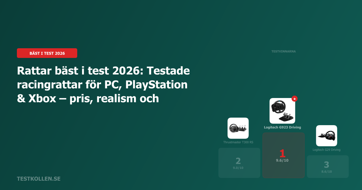 Rustam Rattar Rattar bäst i test 2026 – Testade racingrattar för PC & konsol | Testkollen