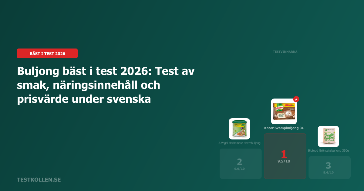 Buljong bäst i test 2026 – Test av prisvärde & smak | Testkollen