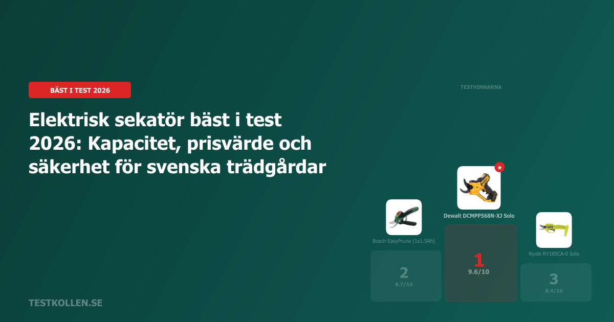 Elektrisk sekatör bäst i test 2026 – testade modeller & pris | Testkollen